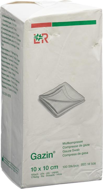 Gazin Mullkompressen 10x10cm 16-fach unsteril