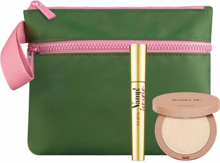 Pupa Milano Vamp! Compact Highlighter Gift Set! Forever Mascara (Make up set)