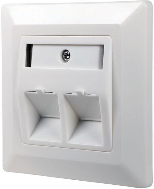 Actual product image Kathrein ESN 300 Combination network socket Cat.6A 500MHz 10Gbit RJ45 LAN TV/SAT F