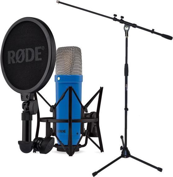 Actual product image RØDE NT1 Signature Cobalt Blue Microphone with Stand