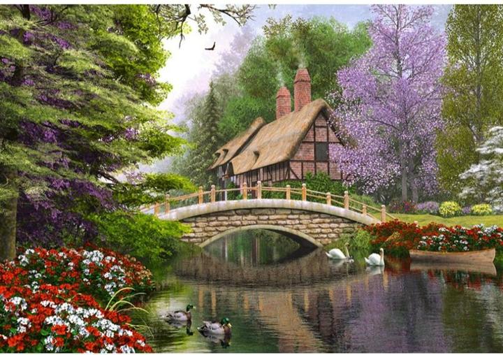 Produktbild Castorland River Cottage,Puzzle 1000 Teile (1000 Teile)