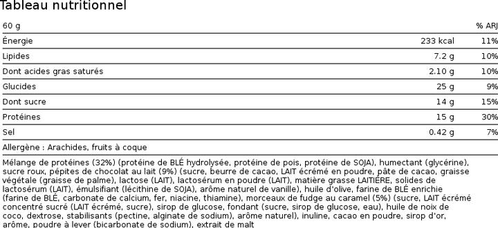 Valori nutrizionali e ingredienti Mars Hi Protein (Cioccolato e caramello, 12 pz., 60 g)