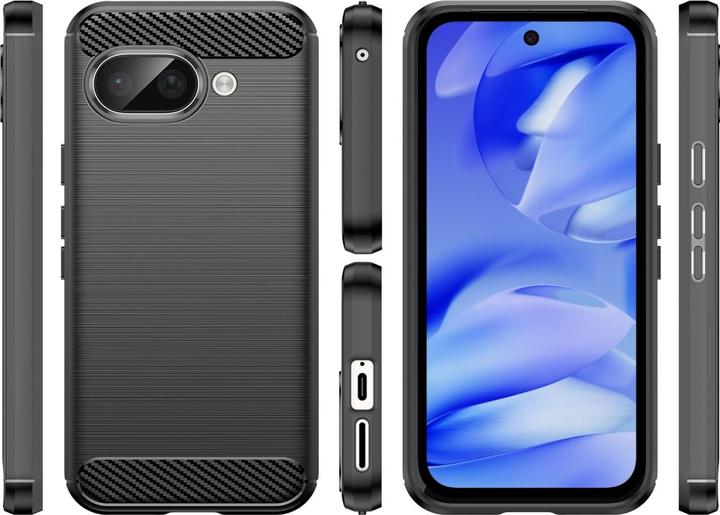 Actual product image Screenguard Carbon Brushed Soft TPU Hülle (Google Pixel 9a)