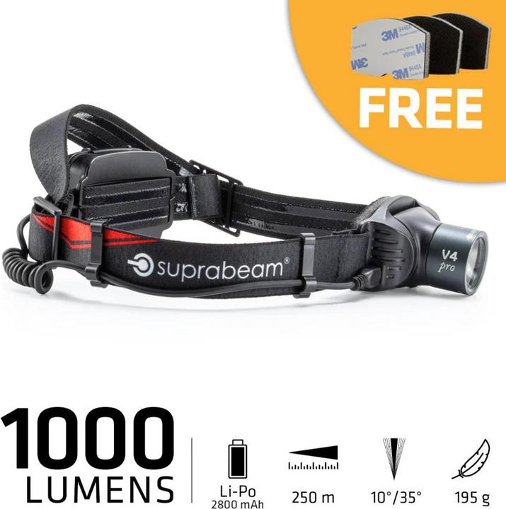 Actual product image Suprabeam V4 pro rechargeable (1000 lm)