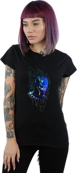 Produktbild Schwarzer Panther Neon Maske Baumwolle TShirt (M)