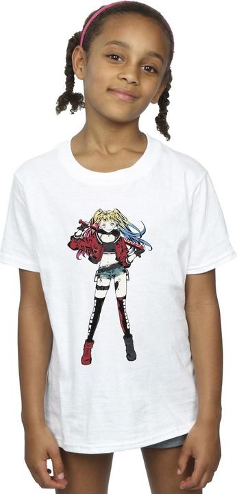 Immagine prodotto Maglietta in cotone da ragazza di Harley Quinn in posa eretta (140, 146)