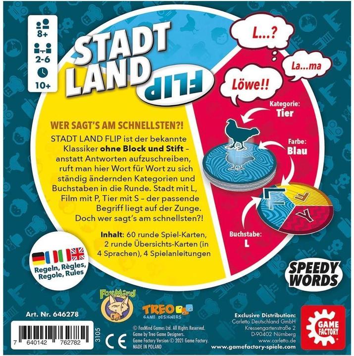 Actual product image Game Factory City Country Flip (German)