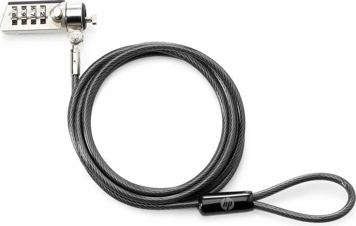 Actual product image HP Combination Lock Cable Lock Black 1.83 m
