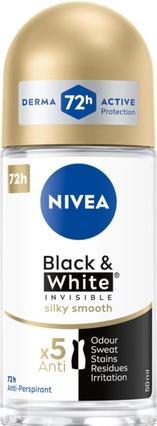 Actual product image NIVEA ack&White Invisible Silky Smooth Antiperspirant W (Roll-on, 50 ml)