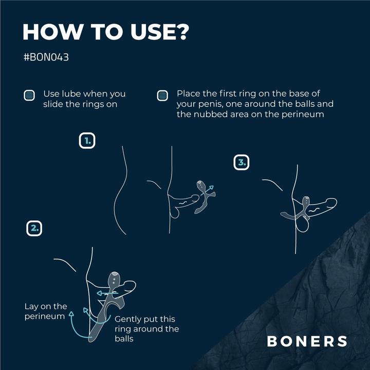 Produktbild Boners Triple Penisring (4 cm)
