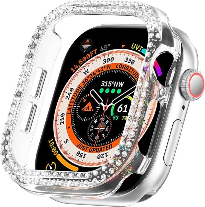 Actual product image Cover-Discount Apple Watch 10 - 42mm - Glitter rhinestone protective case