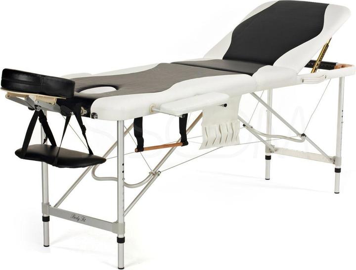 Actual product image Body Fit 3-piece massage bed aluminum black and white (1038)