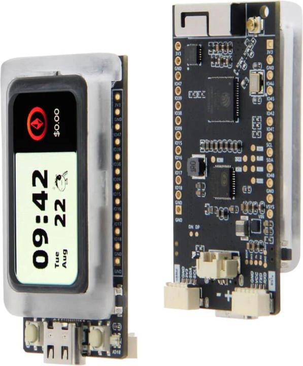 Actual product image Lilygo T-Display AMOLED Lite ESP32-S3 with 1.47 inch display