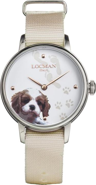 Locman Italy Damenuhr 1960 Fantasy Dog Ref. F253A08S-00WHCA1NJ (Analoguhr, 32 mm)