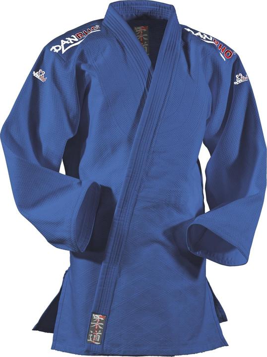 Blau mit Stickerei