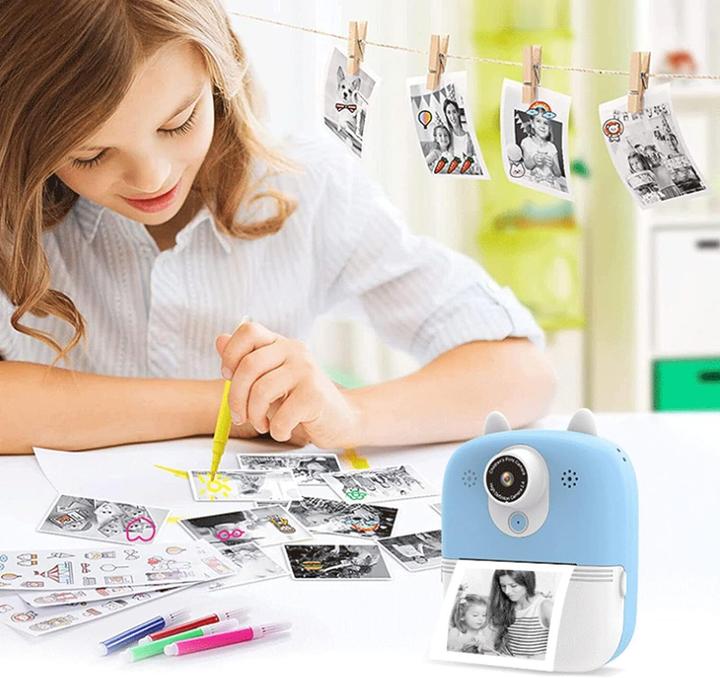 Actual product image Extralink Epp-004 Portable Mini Printer Blue With Camera, LCD Display (Bluetooth)