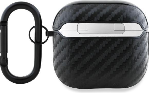 Actual product image BMW Case Carbon Double Metal Logo na AirPods 4 - czarne