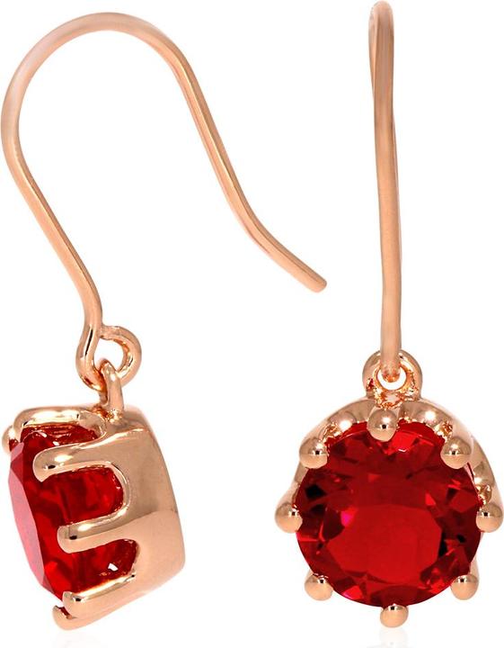 Xen Ohrhänger mit Red HT-Quarz ca. 3,78 ct. rosèvergoldet (925 Sterling Silber)