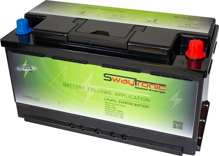 Actual product image Swaytronic LiFePO4 Starter Battery 12.8V 100Ah (12.80 V, 100 Ah, 1200 A)