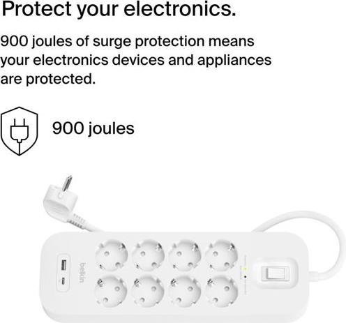 Produktbild Belkin Surgemaster Überspannungsschutz (8 x, 2 m)