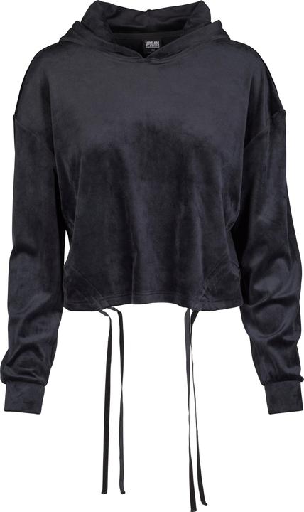 Urban Classics Ladies Short Velvet Gathered Hoody (L)