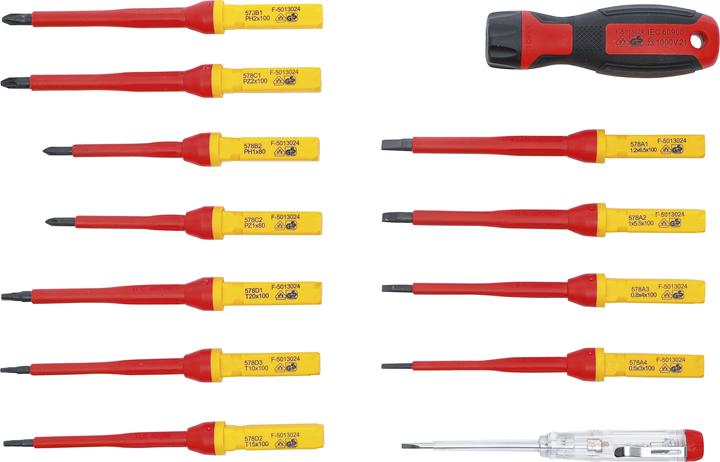Productafbeelding BGS VDE-schroevendraaierset | met verwisselbare klingen | 13 stuks.