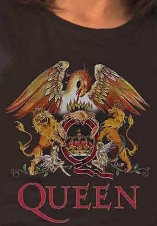 Immagine prodotto Queen Maglietta da donna/ragazzo in cotone Classic Crest (XS)