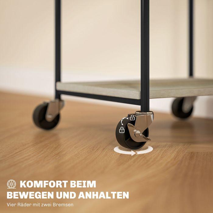 Produktbild Swisshandel24 Druckertisch mit Rolle, Druckerständer mit 3-Ebene, Druckerhalter, Druckerwagen