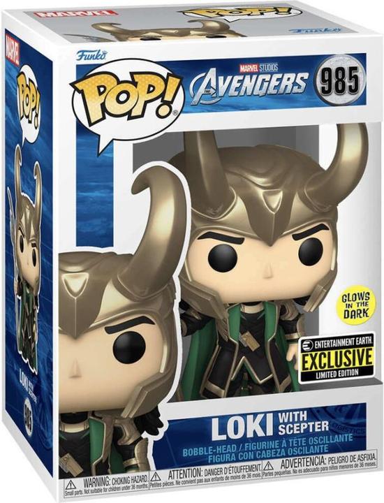 Actual product image Funko Pop! Marvel Avengers : Loki w Scepter (GITD) EXM 985
