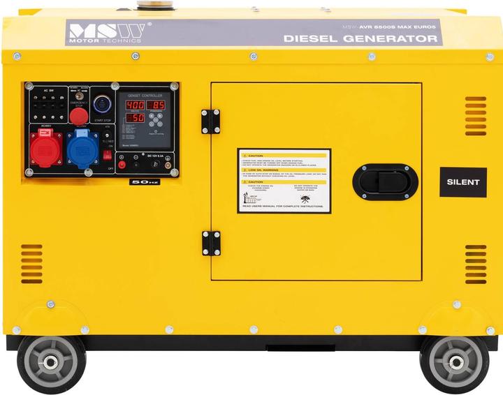 Produktbild MSW Notstromaggregat Diesel Stromerzeuger 7220/8500 W 30 L 240/400 V AVR Euro 5 (8500 W, 30 l)