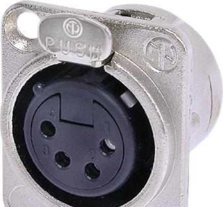 Produktbild Neutrik NC4FD-L-1 XLR-Steckverbinder Flanschbuchse, Kontakte gerade Polzahl: 4 (XLR)