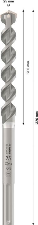 Actual product image Bosch Professional Zubehör Hammer drill SDS max-4 25 x 200 x 320 mm (25 millimetres)