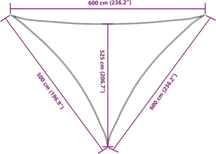 Image du produit VidaXL Voile d'ombrage (5 x 6 x 6 m)