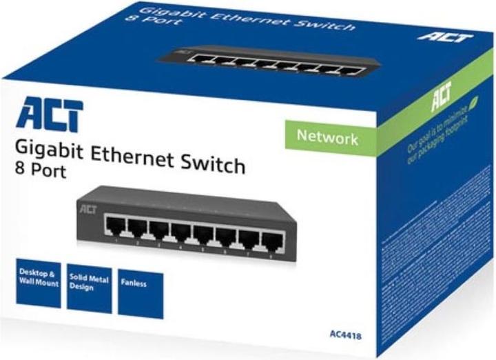 Produktbild 8-Port Gigabit Ethernet Switch (8 Ports)