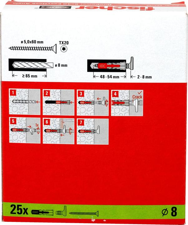 Actual product image Fischer Fisc EasyHook Loop DuoPower 8x40 (25 pcs.)