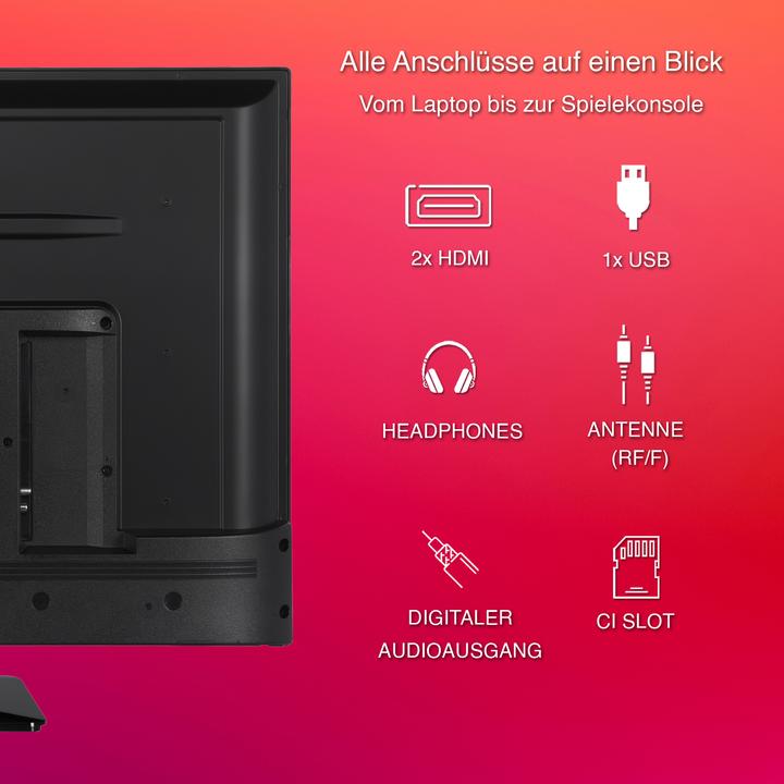Produktbild Telefunken XF32N750M Fernseher 32 Zoll Full HD LED TV mit Triple-Tuner, schwarz (32", LED, Full HD, 2024)