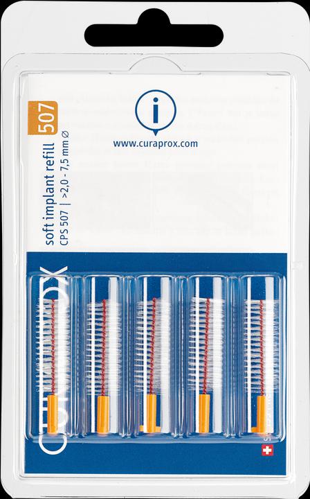 Curaprox CPS 507 Soft Implant Bürste orange 5 Stk (5 x, 7.50 mm)