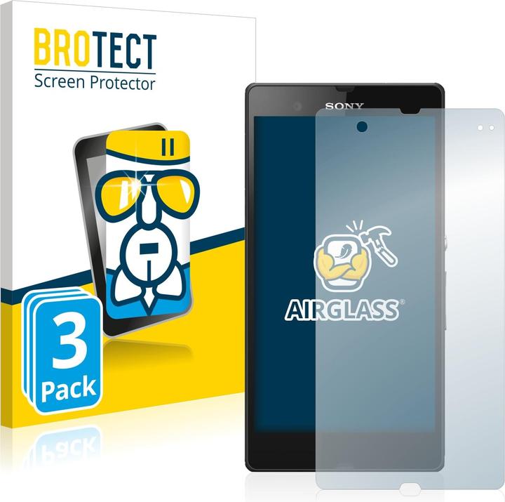 Produktbild BROTECT AirGlass Panzerglasfolie (3 Stück, Sony Xperia Z)