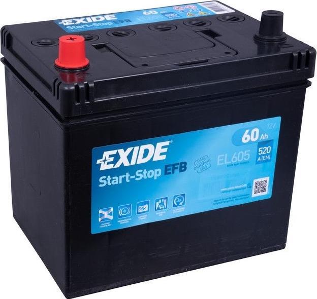 Produktbild Exide EL605 EFB 60Ah 520A (EN) 12V Batterie (12 V, 60 Ah, 520 A)