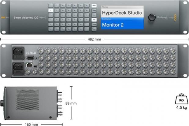 Image du produit Blackmagic Smart Videohub 12G 40x40 (Numérique -> Numérique)