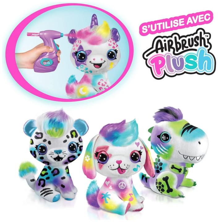 Actual product image Canal Toys Airbrush Plush - Refill Kit 10 pens (256) (Violet, Turquoise, Yellow, Green, Black, 10 x)