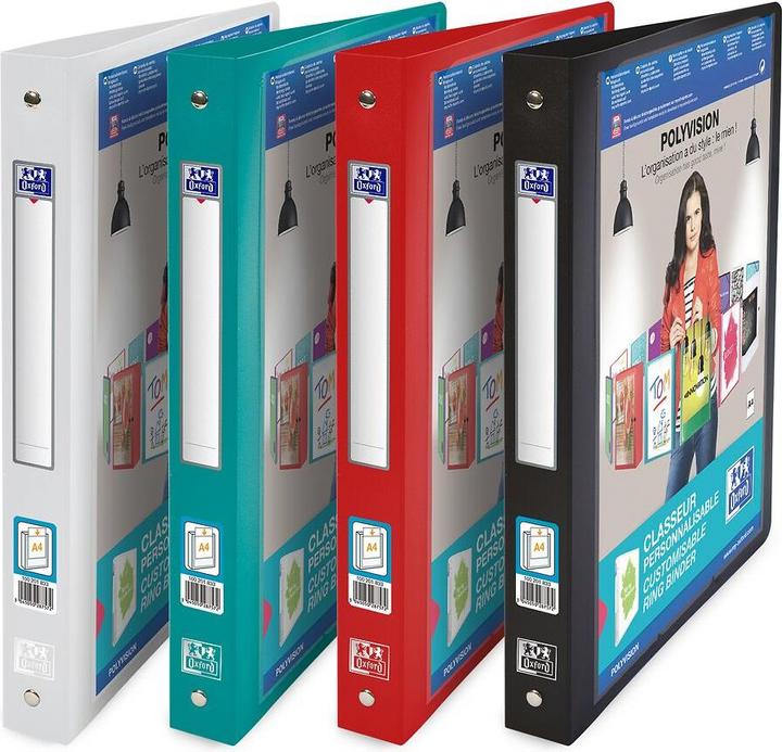 Actual product image Elba Presentation ring binder POLYVISION, 30 mm, assorted made of PP, DIN A4, 4-ring zip mechanism (A4, 30 mm, 12 Piece)