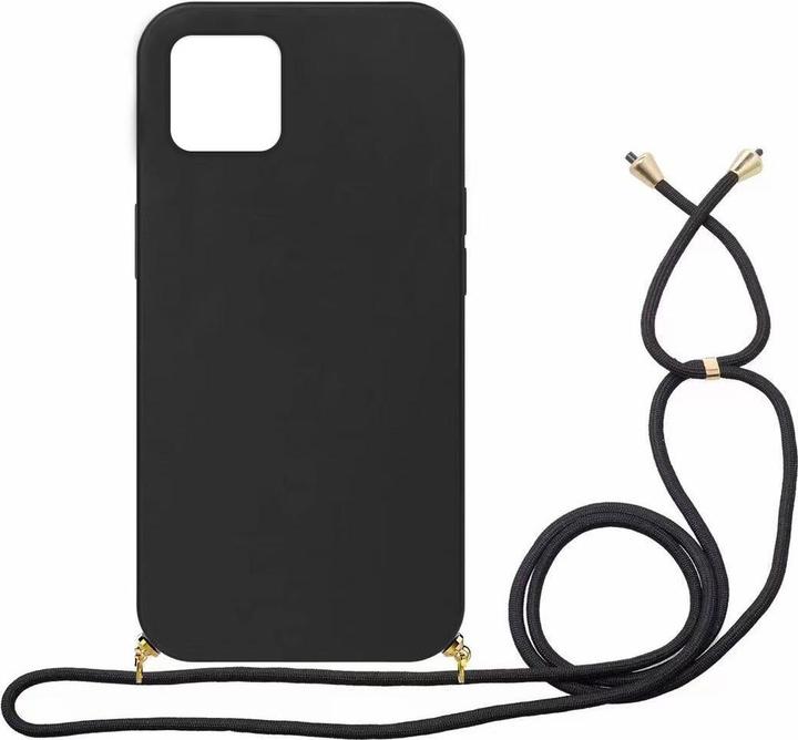 Produktbild mobileup Eco Case with Lanyard for iPhone 13 mini - Black (Apple iPhone 13 mini)