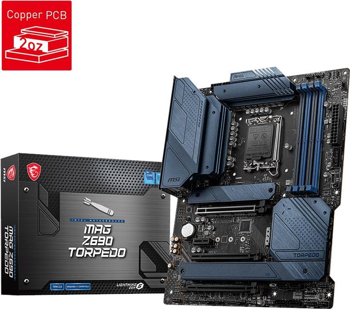 Produktbild MSI MAG Z690 TORPEDO (LGA 1700, Intel Z690 (DDR5), ATX)