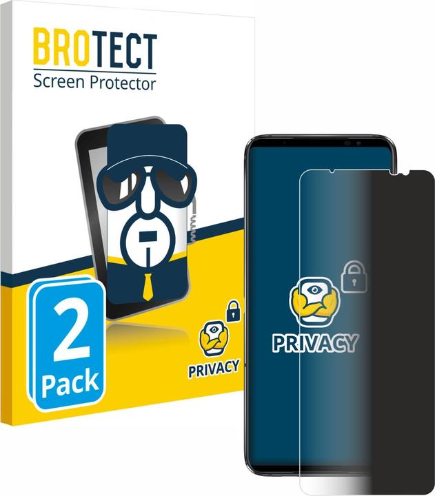 Produktbild BROTECT Sichtschutzfolie Anti-Spy Privacy Folie Blaulicht-Schutz (2 Stück, Asus ROG Phone 6 Pro)
