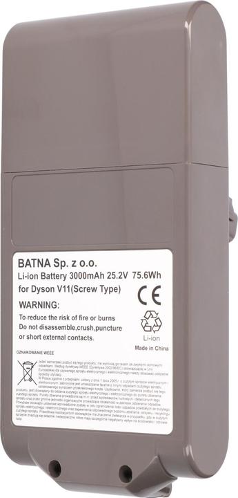 Actual product image Extralink Battery Dyson hoover V11 screw type 25.2V 3000mAh