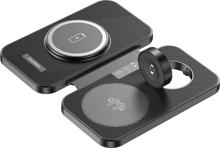 Choetech T616-F 3in1 inductive charger compatible with Apple and Samsung devices - black (15 W)