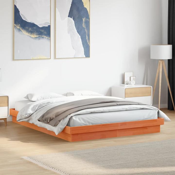 Produktbild VidaXL Bett mit LED-Beleuchtung Kiefer (150 x 200 cm)