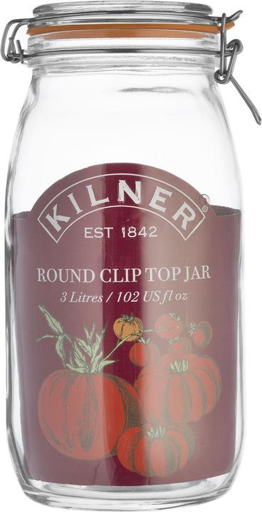 Image du produit Kilner 3L Round Cliptop Jar Glass Storage Container Canister Valuable Jar, Glass, 3L (3 l)