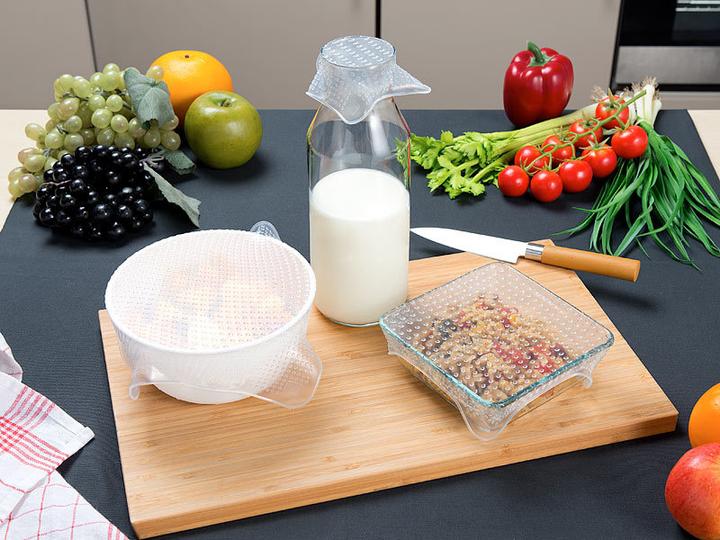 Actual product image Rosenstein & Söhne Set of 4 reusable silicone freshness sheets, 3 sizes (4 x)